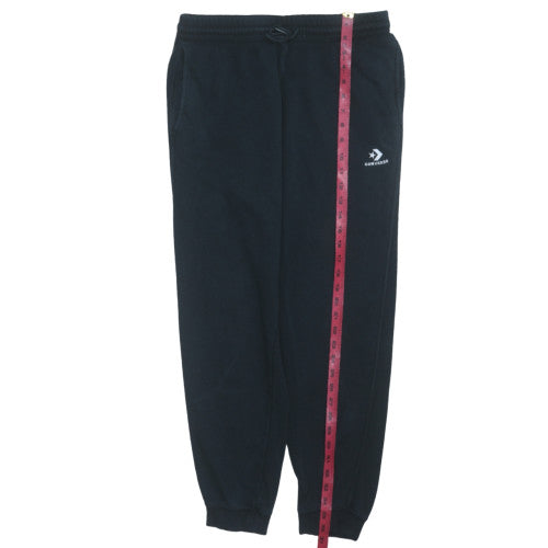 Converse Men's Black Jogger Sweatpants M Regular Fleece Trousers
