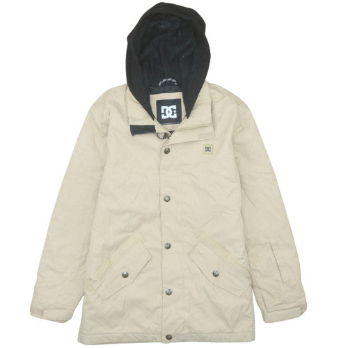 DC Shoes Boys Beige Hooded Waterproof Winter Parka Jacket Size 12