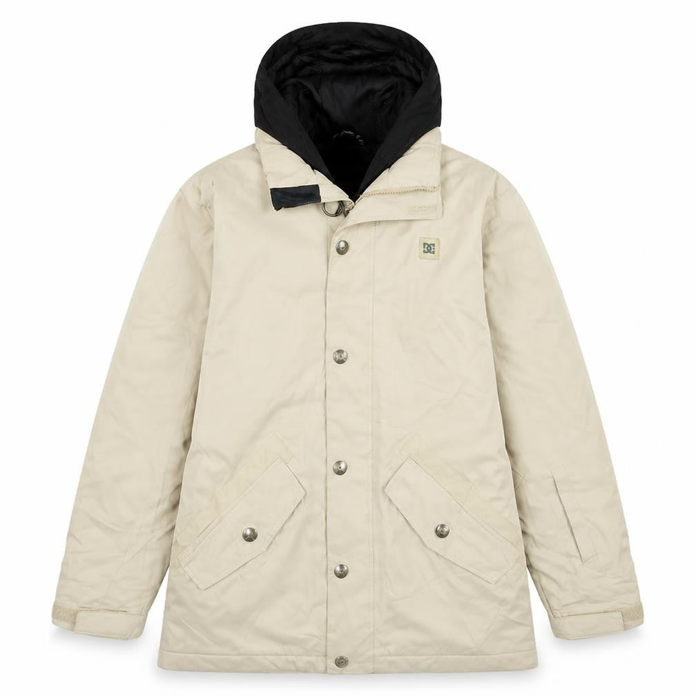 DC Shoes Boys Beige Hooded Waterproof Winter Parka Jacket Size 12