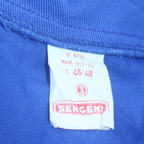 Sergent Men's Blue Cotton Work Overcoat 46 Regular Long