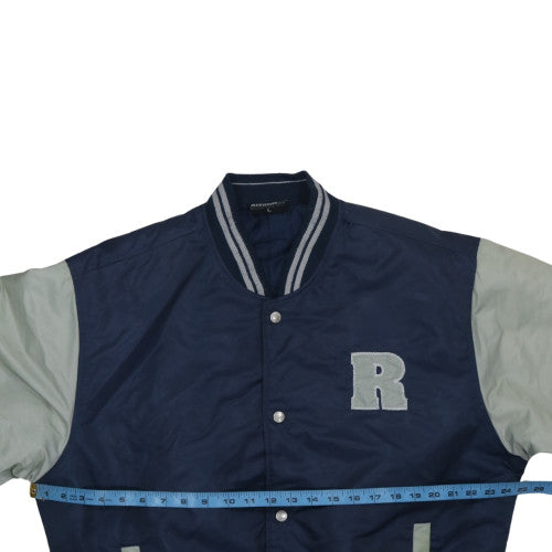 Ritchie's Mens Blue Varsity Jacket L College Bomber Style