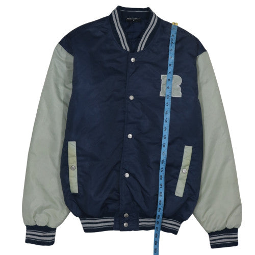Ritchie's Mens Blue Varsity Jacket L College Bomber Style
