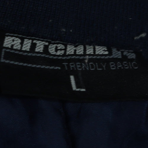 Ritchie's Mens Blue Varsity Jacket L College Bomber Style