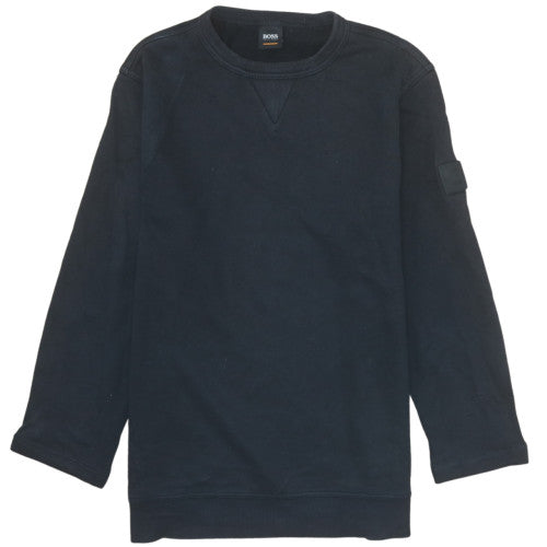 Hugo Boss Men's Black Crew Neck Pullover Sweatshirt L Regular