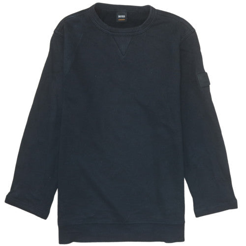 Hugo Boss Men's Black Crew Neck Pullover Sweatshirt L Regular