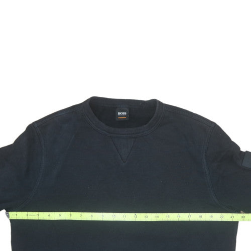 Hugo Boss Men's Black Crew Neck Pullover Sweatshirt L Regular