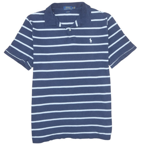 Ralph Lauren Men's Blue Striped Classic Fit Polo Shirt Size XL