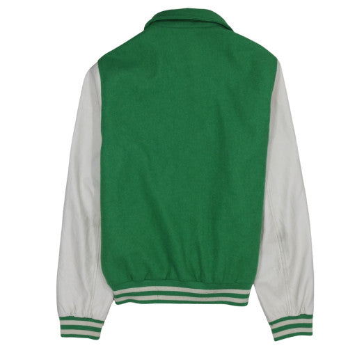 ASOS DESIGN Men's Green Varsity Jacket M Wool Blend Casual
