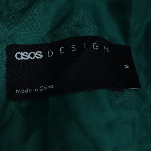 ASOS DESIGN Men's Green Varsity Jacket M Wool Blend Casual