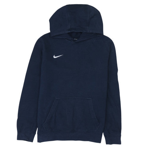 Nike Boys Navy Blue Pullover Hoodie XL 13-15 Years Cotton Blend Sweatshirt