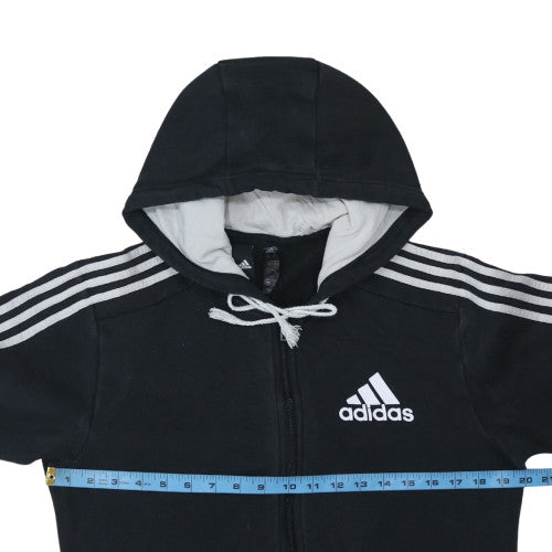 Adidas Men's Black Full Zip Hoodie S Sports Fleece Sweatshirt