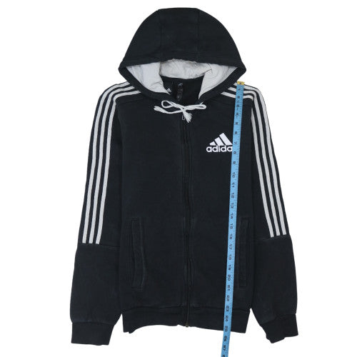 Adidas Men's Black Full Zip Hoodie S Sports Fleece Sweatshirt