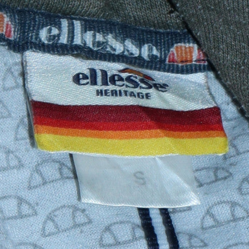 Ellesse Mens Green Pullover Hoodie S Regular Fit Graphic Logo