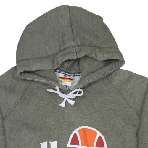 Ellesse Mens Green Pullover Hoodie S Regular Fit Graphic Logo