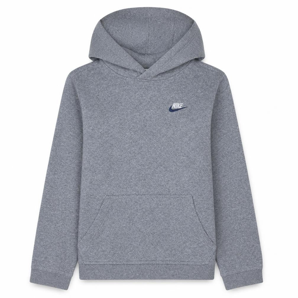 Nike Boys Grey Pullover Hoodie XL 158-170cm Fleece Lined Casual Sweatshirt