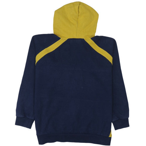 Fila Womens Navy Yellow Colourblock Pullover Hoodie Size M