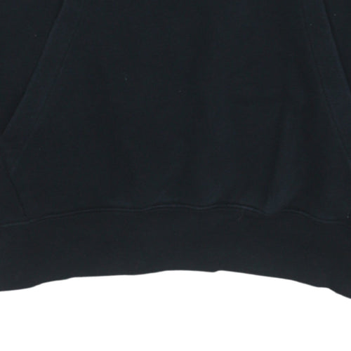 Nike Men's Black Pullover Hoodie L Logo Sports Fleece Sweatshirt