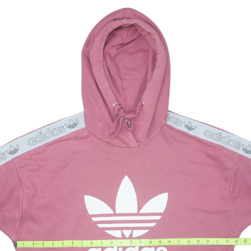 Adidas Womens Pink Pullover Hoodie Size UK 16 Hooded Sweatshirt