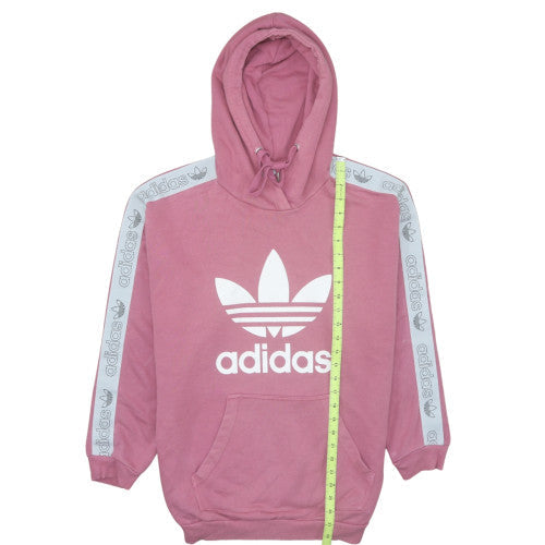 Adidas Womens Pink Pullover Hoodie Size UK 16 Hooded Sweatshirt