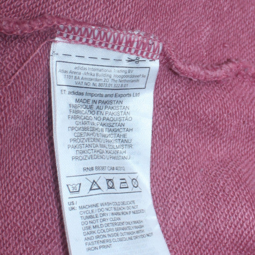 Adidas Womens Pink Pullover Hoodie Size UK 16 Hooded Sweatshirt