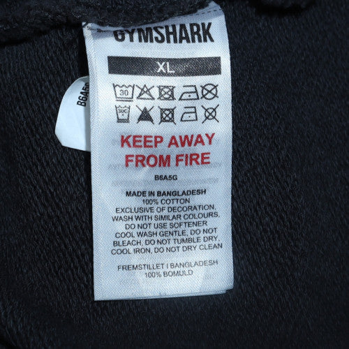 Gymshark Men's Black XL Cotton Fleece Sweatpants