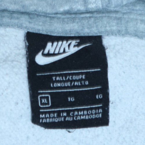 Nike Men’s Grey XL Tall Pullover Hoodie Sweatshirt Classic Style