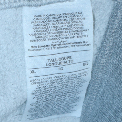 Nike Men’s Grey XL Tall Pullover Hoodie Sweatshirt Classic Style