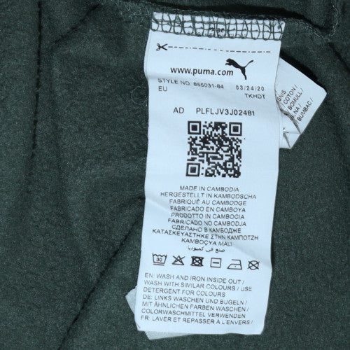 Puma Men's Green Pullover Hoodie L Regular Fit Sportswear