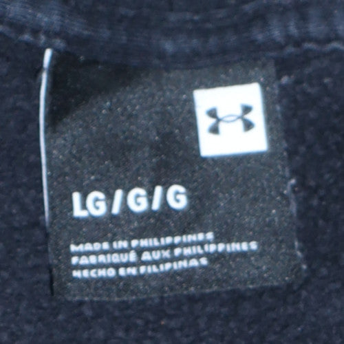 Under Armour Mens Black L Pullover Hoodie Fleece Regular Fit