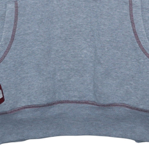 Adidas Men's Grey Burgundy Pullover Hoodie Size L Graphic 1949 Sports Style