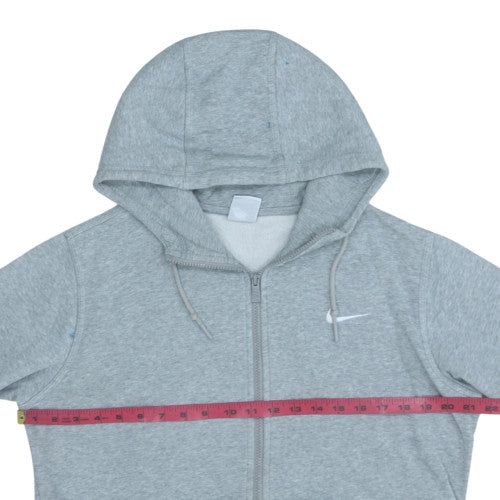 Nike Mens Grey Full Zip Hoodie M Classic Fit Cotton Sweatshirt