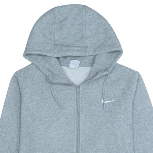 Nike Mens Grey Full Zip Hoodie M Classic Fit Cotton Sweatshirt