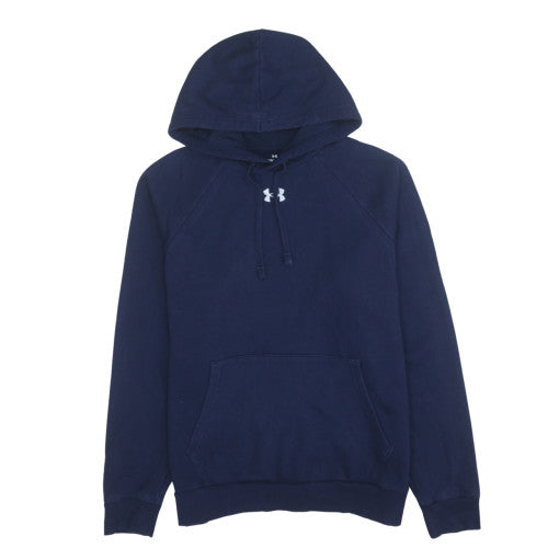 Under Armour Men's Navy Blue Pullover Hoodie Size M Cotton Blend