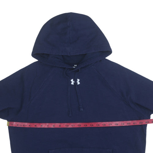 Under Armour Men's Navy Blue Pullover Hoodie Size M Cotton Blend