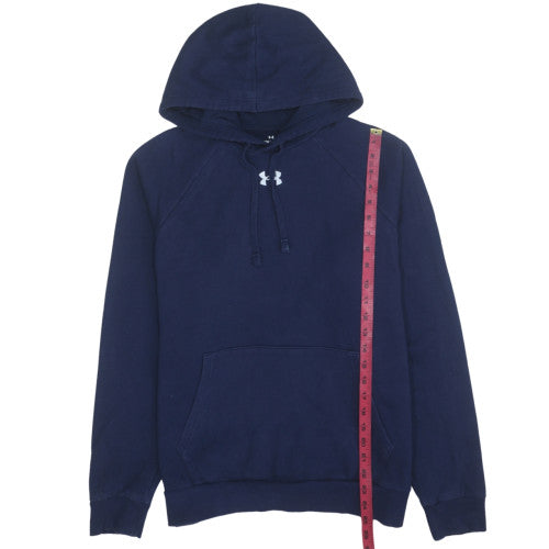 Under Armour Men's Navy Blue Pullover Hoodie Size M Cotton Blend
