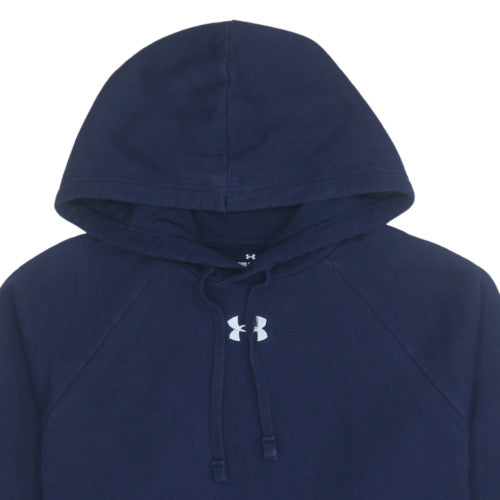 Under Armour Men's Navy Blue Pullover Hoodie Size M Cotton Blend