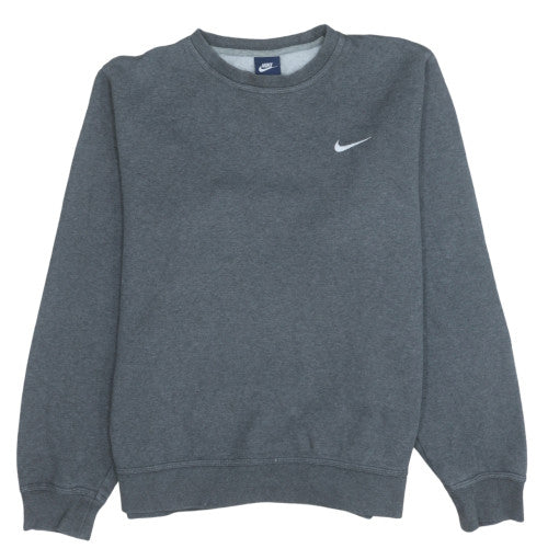 Nike Men's Grey Crew Neck Pullover Sweatshirt L Sports Style