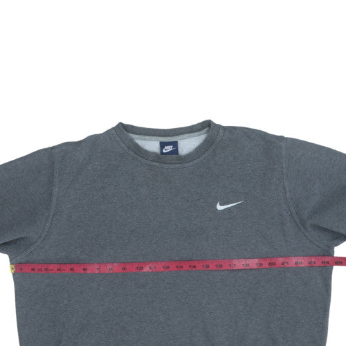 Nike Men's Grey Crew Neck Pullover Sweatshirt L Sports Style