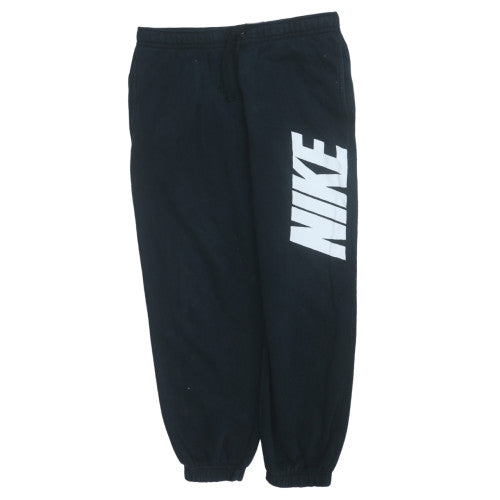 Nike Men's Black Fleece Jogger Trousers L Elastic Waist Sportswear