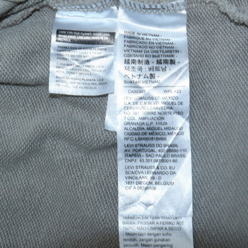 Levi's Women's Grey Pullover Hoodie L Cotton Graphic Print