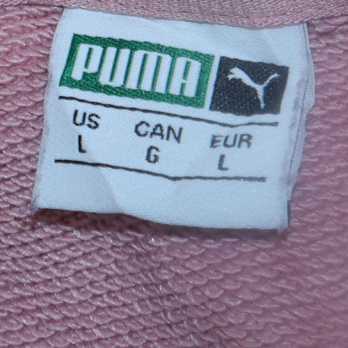 Puma Women Pink Pullover Hoodie L Hooded Sweatshirt Casual