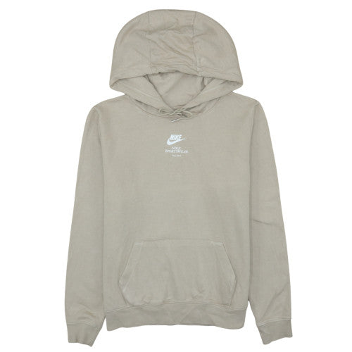 Nike Women Beige Pullover Hoodie M Cotton Blend Sportswear