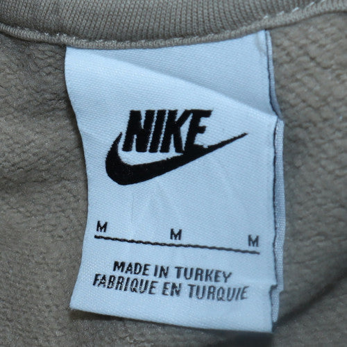 Nike Women Beige Pullover Hoodie M Cotton Blend Sportswear