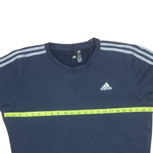Adidas Mens Navy Blue Crew Neck Long Sleeve Sweatshirt M