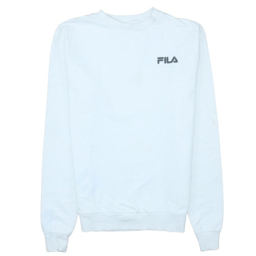 Fila Women's White XS Crew Neck Pullover Sweatshirt 100% Cotton