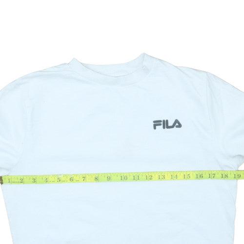 Fila Women's White XS Crew Neck Pullover Sweatshirt 100% Cotton