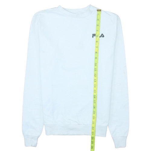 Fila Women's White XS Crew Neck Pullover Sweatshirt 100% Cotton