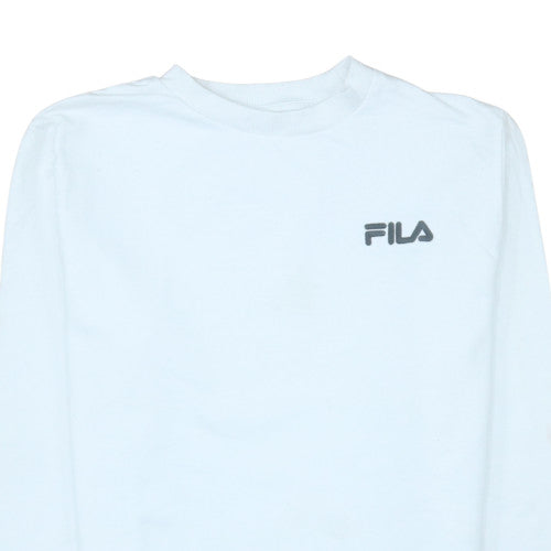 Fila Women's White XS Crew Neck Pullover Sweatshirt 100% Cotton