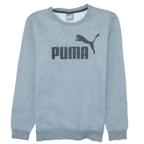 Puma Men's Grey Crew Neck Pullover Sweatshirt Size S