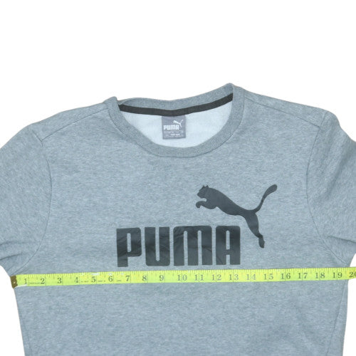 Puma Men's Grey Crew Neck Pullover Sweatshirt Size S